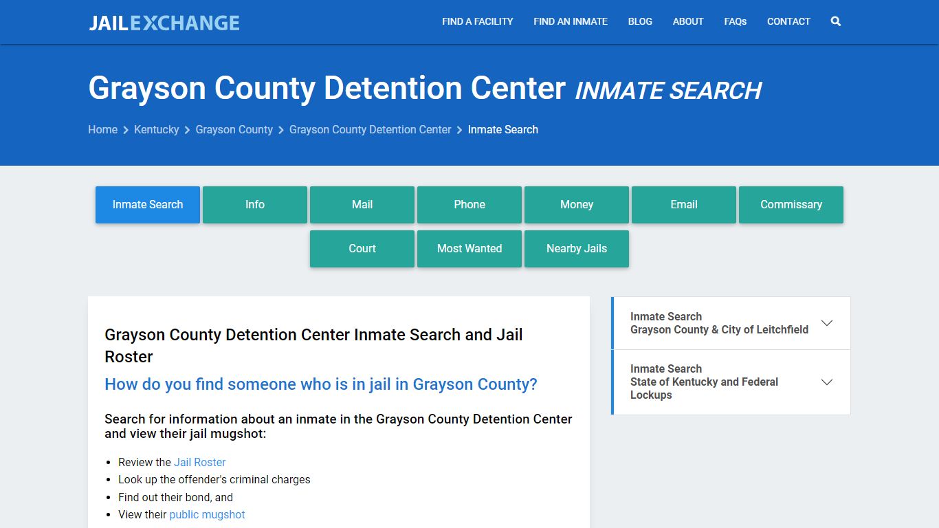 Grayson County Detention Center Inmate Search - Jail Exchange